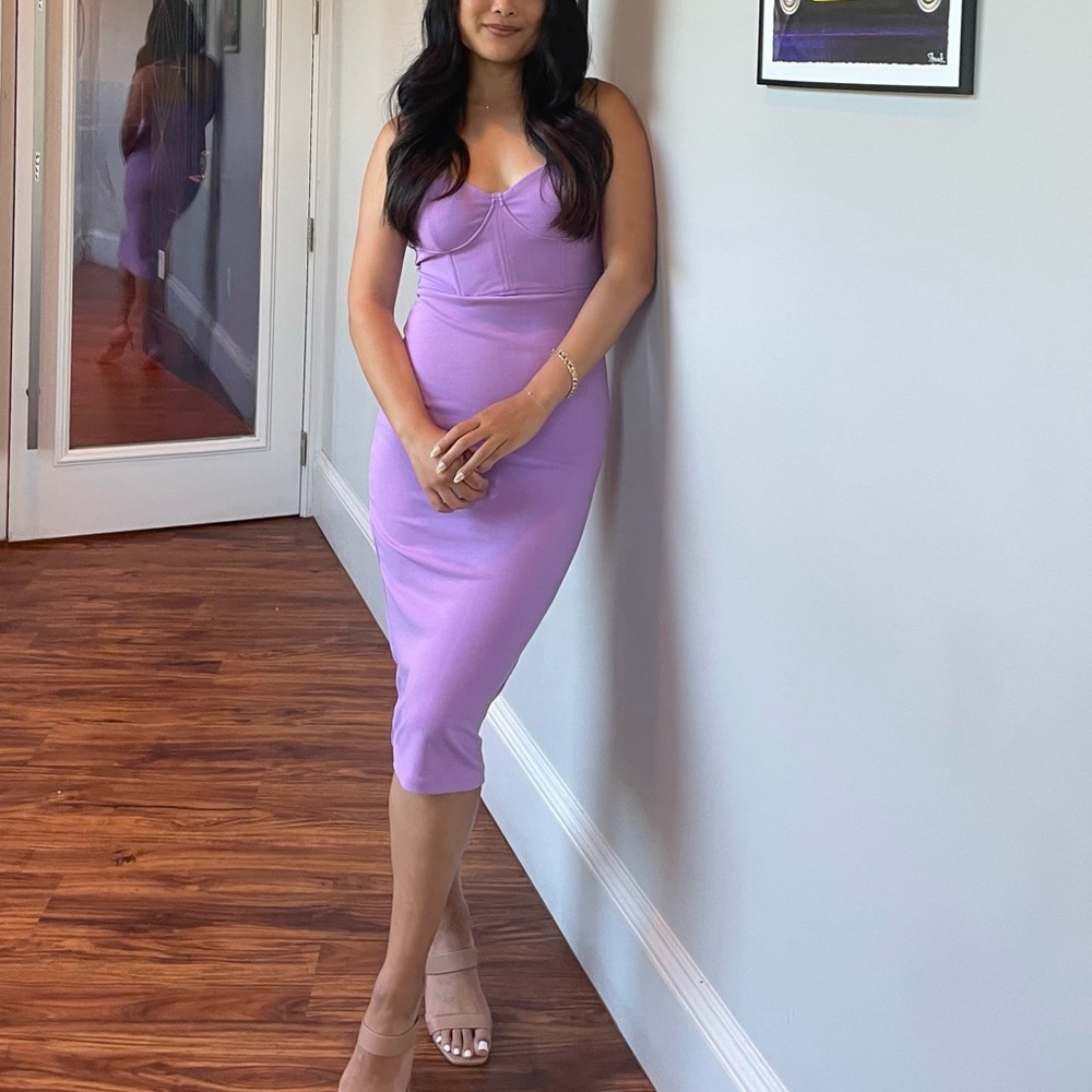 Lilac Corsetry-Inspired Dress